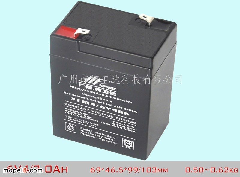 供应6V4(3.0Ah)特殊规格铅酸蓄电池