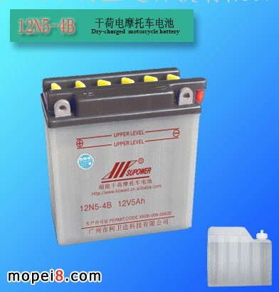 铅酸蓄电池公司供应12N5-4B干荷摩托车电池