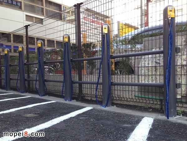 日本新型柱式摩托车/自行车收费桩