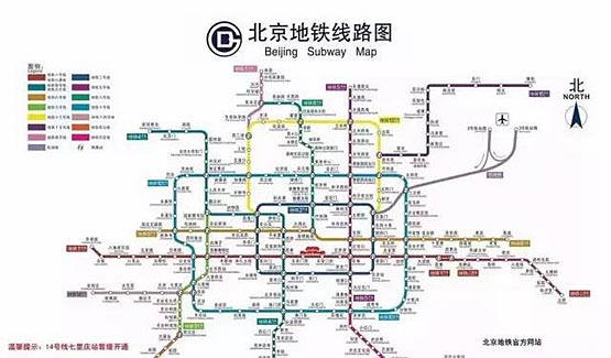 北京、上海、东京的地铁路线图对比